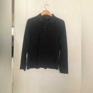 Classic Hugo Boss Black Striped Polo Shirt Size XL